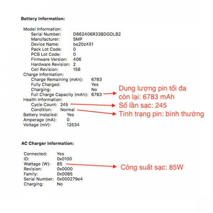 kiểm tra Macbook cũ