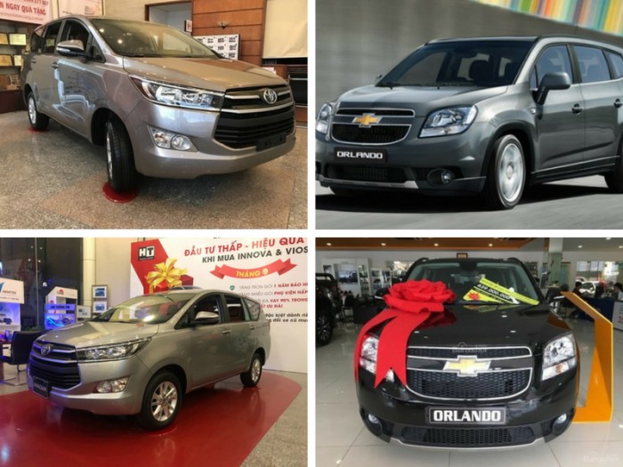 So sánh Toyota Innova 2018 và Chevrolet Orlando 2018