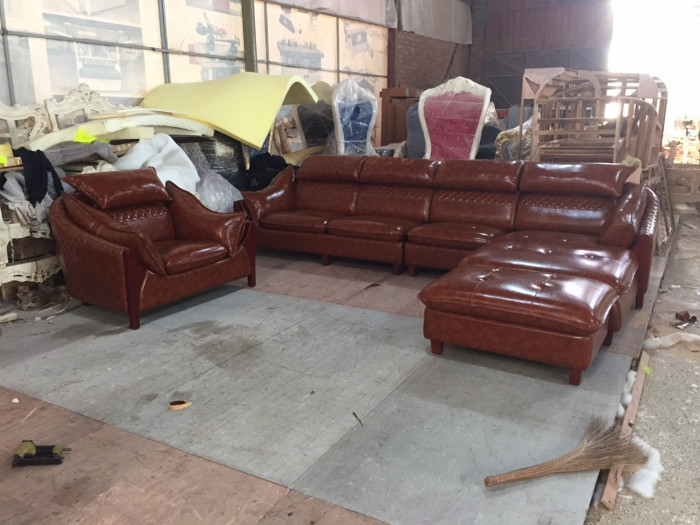 Sofa da cho phòng khách nhỏ, sofa da HCM