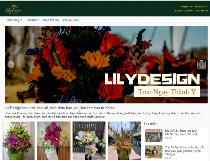 Shop hoa tươi online Lilydesign