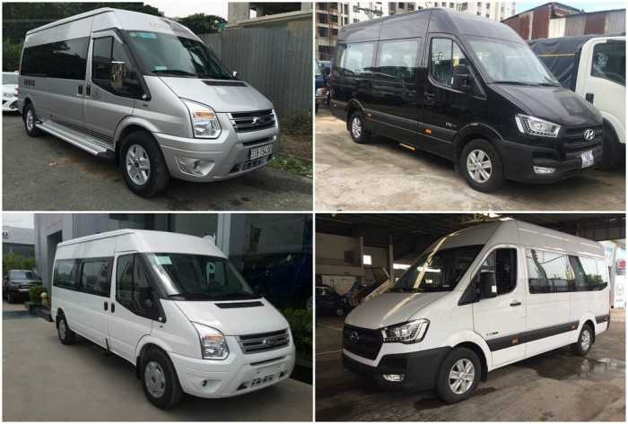 So sánh xe 16 chỗ Hyundai Solati và Ford Transit