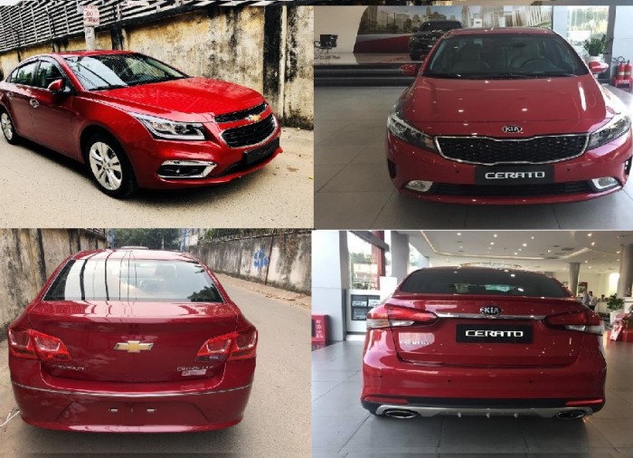 So sánh Chevrolet Cruze 2018 và KIA Cerato 2018