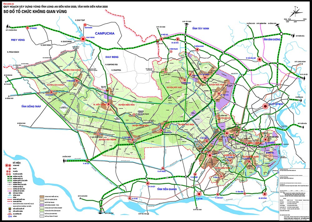 Bản đồ quy hoạch chi tiết tỉnh Long An và các hệ thống đường giao thông
