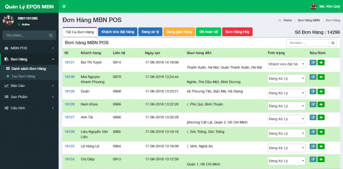 Phần mềm quản lý bán hàng E POS - hiện được Mua Sắm Nhanh sử dụng 