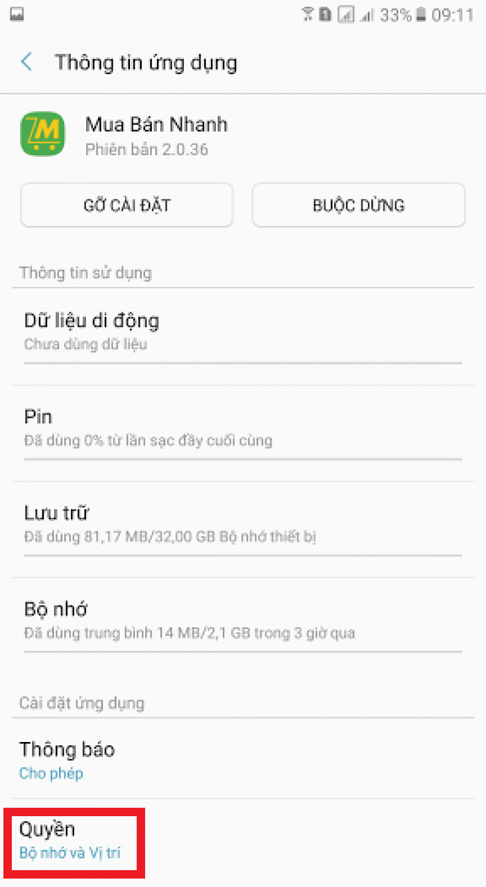 Hướng dẫn Cách cấp quyền Camera và Storage cho thiết bị Android 3