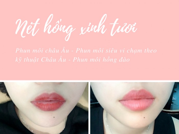 Môi đẹp - nét hồng xinh tươi với dịch vụ xăm phun môi hồng đào