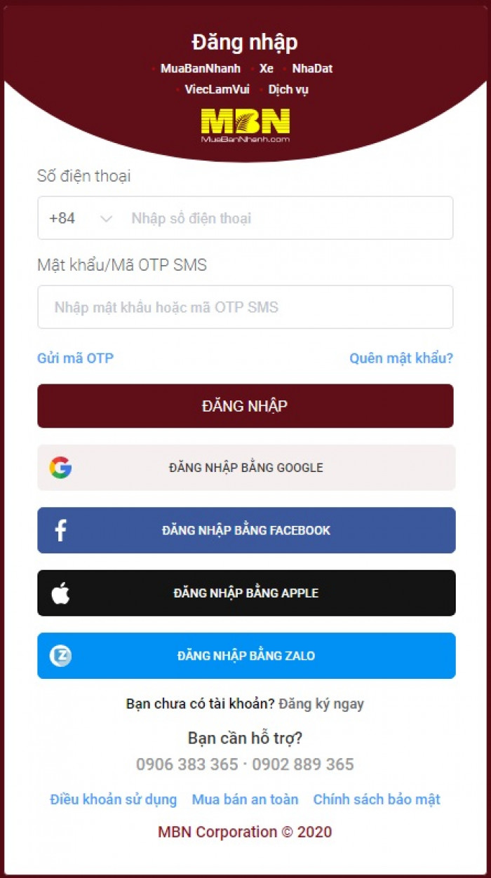 Hướng dẫn tạo tài khoản và đăng nhập MuaBanNhanh.com - Ảnh: 1