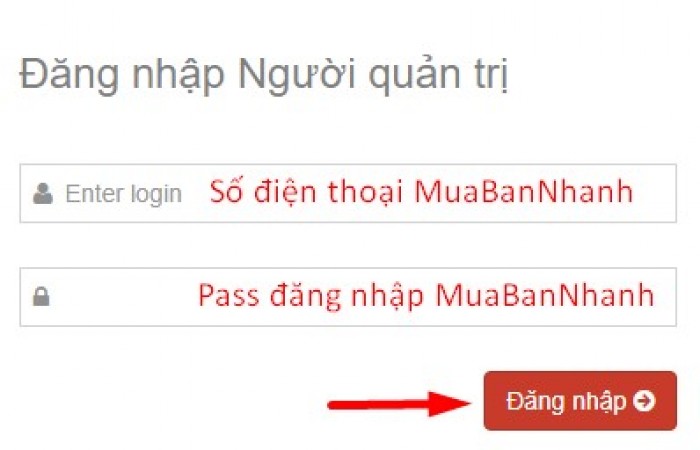 Đăng nhập bằng tài khoản MuaBanNhanh