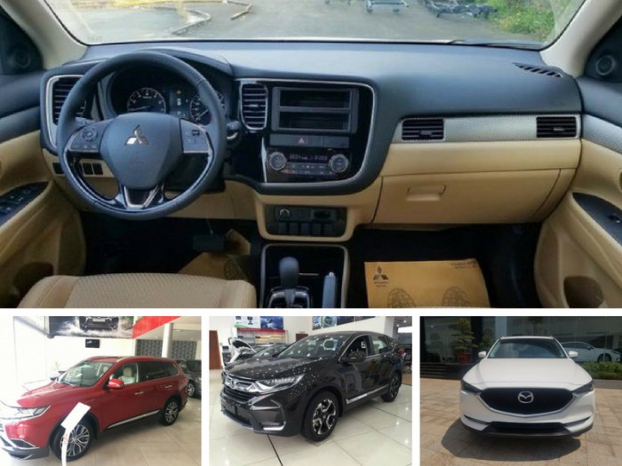 So sánh giá Mitsubishi Outlander, Mazda CX 5 và Honda CR V