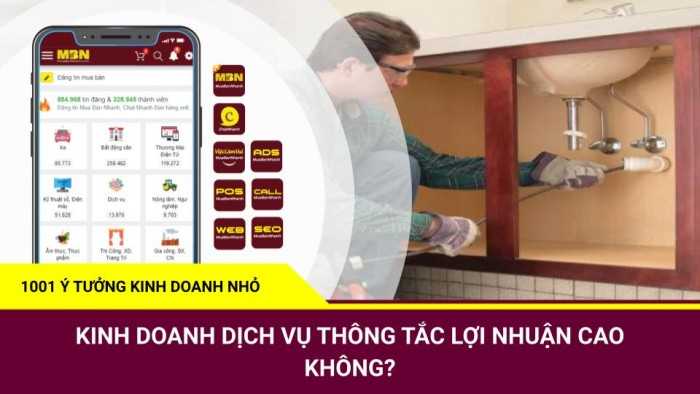 Dịch vụ thông tắc - 1001 Ý tưởng kinh doanh nhỏ MuaBanNhanh