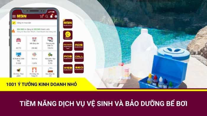 Vệ sinh và bảo dưỡng bể bơi - 1001 Ý tưởng kinh doanh nhỏ ít vốn MuaBanNhanh