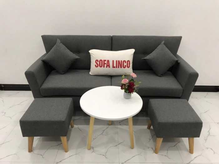 Sofa giường 2 tay vịn bật nằm đa năng cho nội thất phòng khách nhỏ gọn