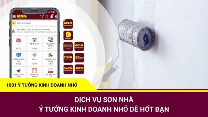 Dịch vụ sơn nhà - 1001 Ý tưởng kinh doanh nhỏ MuaBanNhanh