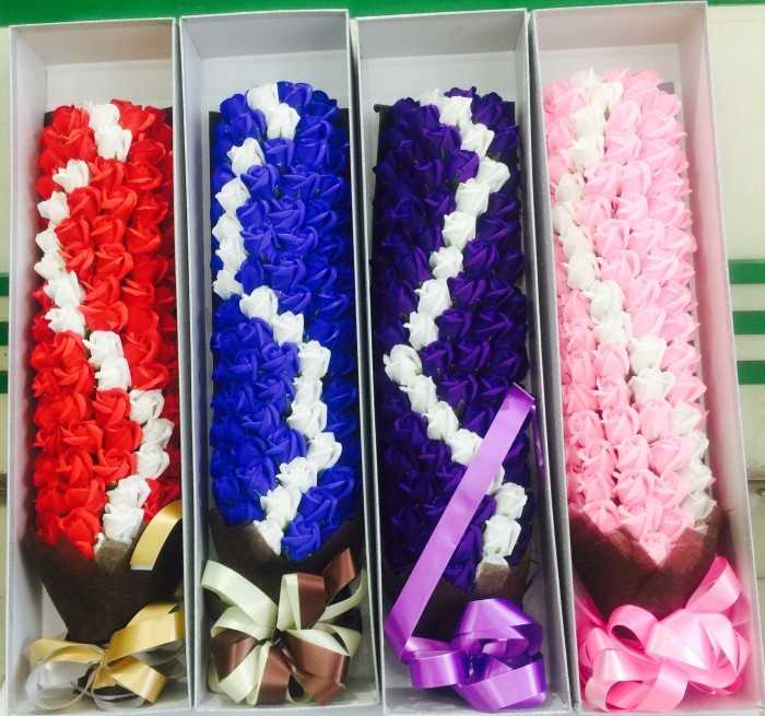 Quà tặng 20/10 ý nghĩa: Hoa hồng sáp thơm 99 bông
